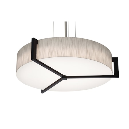 Afx Apex 27in. Medium Base Pendant, Espresso Finish, Jute Shade APP2432MBES-JT